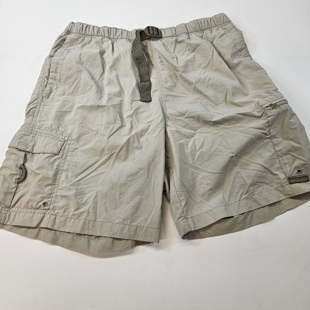 Columbia Men's Cargo Shorts Size L White 100% Nylon
